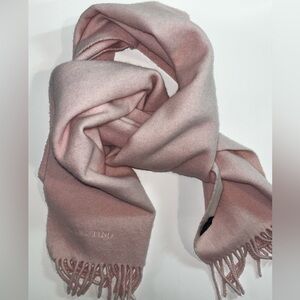 VALENTINO VINTAGE 100% LAMBSWOOL SCARF, PINK, MADE IN ITALY